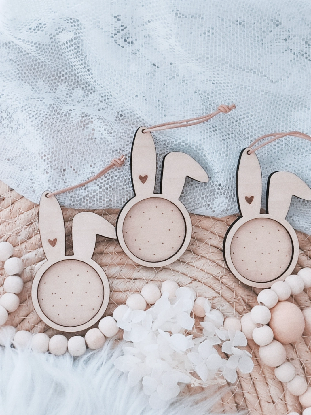 Personalisierter Häschen Anhänger mit Name – Bild 2