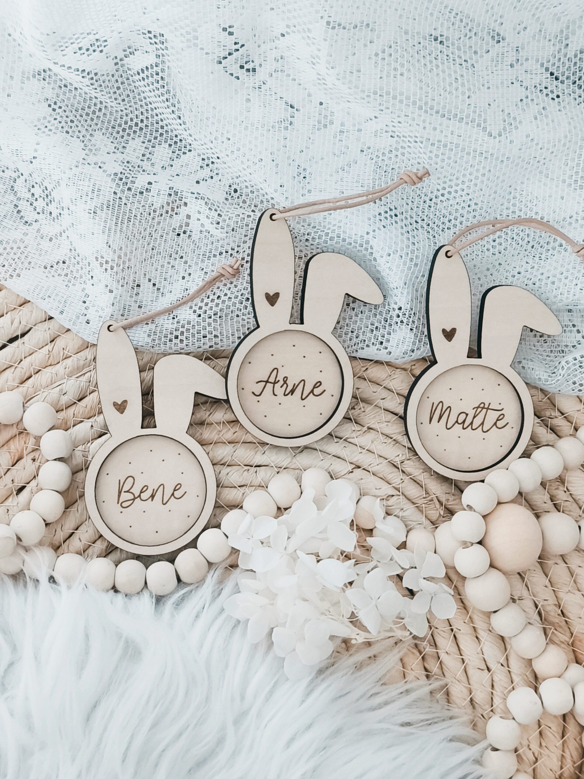 Personalisierter Häschen Anhänger mit Name